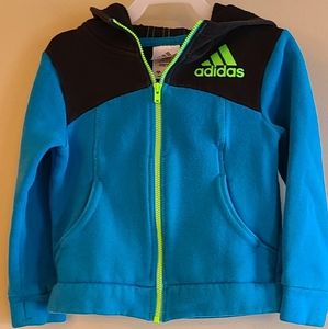Adidas blue/black zip up hoodie